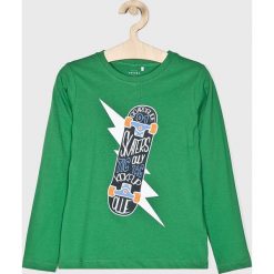 Name it - Longsleeve dziecięcy 122-164 cm. Szare t-shirty chłopięce marki Name it, z nadrukiem, z bawełny, z długim rękawem. Za 39,90 zł.