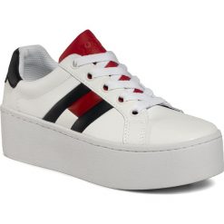 Sneakersy TOMMY JEANS - Icon Sneaker EN0EN00876 Rwb 020. Białe półbuty damskie Tommy Jeans, z jeansu. Za 449,00 zł.