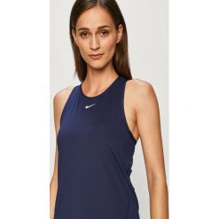 Nike - Top. Niebieskie topy damskie Nike, s, bez wzorów, z elastanu, bez rękawów, dri-fit (nike). Za 99,90 zł.