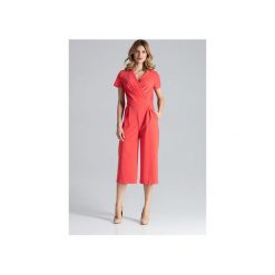 Kombinezon M664 Koral. Różowe kombinezony damskie FIGL, xl, bez wzorów, bez kołnierzyka, z krótkim rękawem, krótkie. Za 229,00 zł.