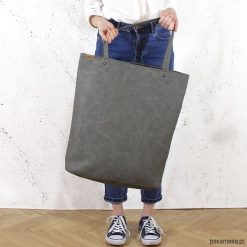 Mega shopper torba szara zamek. Szare shopper bag damskie marki Pakamera. Za 170,00 zł.