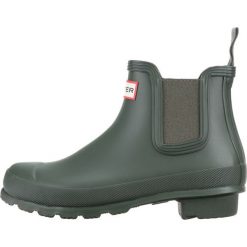 Hunter Kalosze Zielony. Zielone kalosze damskie Hunter, bez wzorów, z materiału. Za 473,95 zł.
