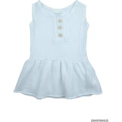 Sukienka muślinowa SUMMER śmietankowa. Sukienki niemowlęce Pakamera, na lato, bez wzorów, z bawełny, bez rękawów. Za 129,00 zł.