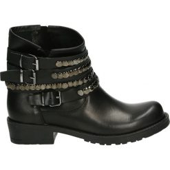 Botki - 6010 VITE NER. Brązowe botki damskie skórzane marki Venezia. Za 499,00 zł.