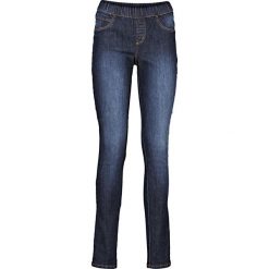 Jegginsy bonprix ciemnoniebieski "stone". Niebieskie jeansy damskie bonprix, bez wzorów, z jeansu. Za 89,99 zł.