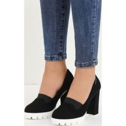 Buty ślubne damskie: Czarne Czółenka Ladina