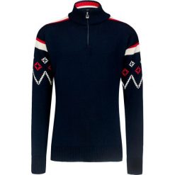 Sweter DALE OF NORWAY SEEFELD. Niebieskie swetry męskie Dale of Norway, na zimę, w paski, z wełny, eleganckie, bez kołnierzyka, bez kaptura. W wyprzedaży za 770,00 zł.