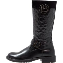 Laura Biagiotti Kozaki black. Niebieskie buty zimowe damskie marki Roxy, z tworzywa sztucznego, na wysokim obcasie. W wyprzedaży za 125,40 zł.