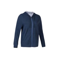 Bluza 520 Gym. Niebieskie bluzy rozpinane damskie DOMYOS, s, z kapturem. Za 64,99 zł.