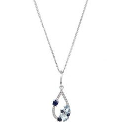 Złoty naszyjnik z diamentową zawieszką. Szare naszyjniki damskie Diamond & Co, z topazem, złote. W wyprzedaży za 461,95 zł.
