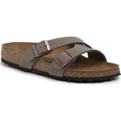 Klapki BIRKENSTOCK - Yao Balance 1016351 Stone. Zielone klapki damskie Birkenstock, bez wzorów, ze skóry ekologicznej, bez obcasa. Za 289,00 zł.