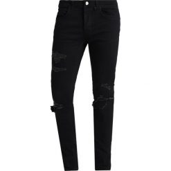Mennace DISTRESSED Jeans Skinny Fit jet black. Czarne rurki męskie Mennace. Za 269,00 zł.