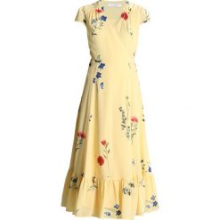 Długie sukienki: IVY & OAK WRAP DRESS CAP SLEEVE VOLANT Długa sukienka lemon sorbet