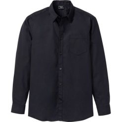 Koszula basic z długim rękawem bonprix czarny. Czarne koszule męskie bonprix, xl, bez wzorów, bez kołnierzyka, z długim rękawem. Za 69,99 zł.