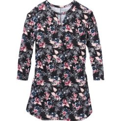 Koszula nocna bonprix czarny z nadrukiem. Czarne koszule nocne damskie marki bonprix, z nadrukiem, bez rękawów. Za 37,99 zł.