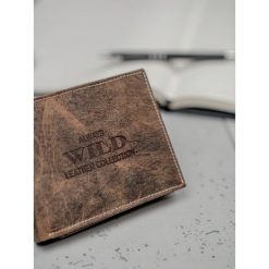Portfel męski skórzany Always Wild RMH-03 brązowy - Brązowy. Pomarańczowe portfele męskie ALWAYS WILD, bez wzorów. Za 44,99 zł.