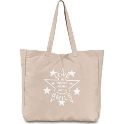 Torba shopper z kanwy bonprix cielisty. Brązowe shopper bag damskie bonprix. Za 34,99 zł.