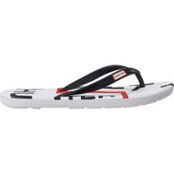 Hunter Japonki Biały. Białe klapki damskie Hunter, w paski, z materiału. Za 152,95 zł.