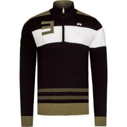 Sweter LA MARTINA ORSO. Czarne swetry męskie La Martina, z nadrukiem, z dzianiny, sportowe, ze stójką, bez kaptura. Za 960,00 zł.