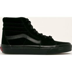Vans - Trampki. Czarne trampki i tenisówki damskie Vans, bez wzorów, ze skóry, na sznurówki. W wyprzedaży za 279,90 zł.