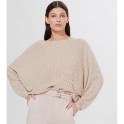 Sweter z wiskozą - Beżowy. Brązowe swetry damskie Mohito, s, bez wzorów, z wiskozy, bez rękawów, bez kaptura. Za 99,99 zł.