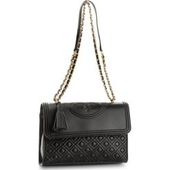 Torebka TORY BURCH - Fleming Convertible Shoulder Bag 43833 Black 001. Czarne torebki klasyczne damskie Tory Burch, bez wzorów, ze skóry, wizytowe, bez dodatków. Za 2169,00 zł.