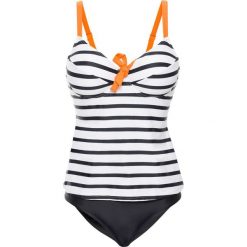 Stroje dwuczęściowe damskie: Tankini minimizer na fiszbinach (2 części) bonprix niebiesko-biały