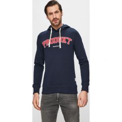 Produkt by Jack & Jones - Bluza. Niebieskie bluzy męskie PRODUKT by Jack & Jones, xl, z nadrukiem, z bawełny, z kapturem, bez rękawów, z kapturem. W wyprzedaży za 59,90 zł.