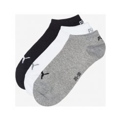 Puma 3-pack Skarpetki Czarny Biały Szary. Szare skarpetki męskie Puma, bez wzorów, z elastanu. Za 42,95 zł.