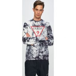 Guess Jeans - Bluza. Niebieskie bluzy męskie Guess Jeans, xl, z nadrukiem, z bawełny, z okrągłym kołnierzem, bez rękawów, bez kaptura. Za 459,90 zł.