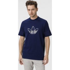 Adidas Originals Outline Trefoil Koszulka Niebieski. Niebieskie podkoszulki męskie adidas Originals, s, z nadrukiem, z bawełny, z krótkim rękawem. Za 119,95 zł.