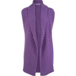 Kamizelka dzianinowa bonprix ultrafioletowy. Fioletowe kamizelki damskie bonprix, z dzianiny. Za 74,99 zł.
