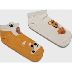 Answear - Skarpetki (2-pack). Szare skarpetki damskie ANSWEAR, bez wzorów, z elastanu. Za 29,90 zł.