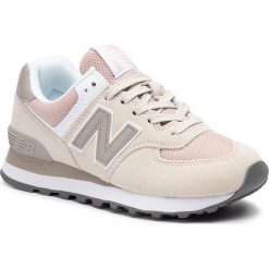 Sneakersy NEW BALANCE - WL574WNA Beżowy. Brązowe półbuty damskie New Balance, z zamszu. Za 349,00 zł.