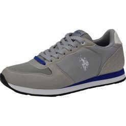 Skórzane sneakersy "Soren" w kolorze szarym. Szare trampki męskie U.S. Polo Shoes, bez wzorów, na sznurówki. W wyprzedaży za 214,95 zł.