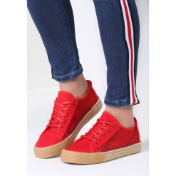 Czerwone Trampki Cheers. Czerwone espadryle damskie vices, z aplikacjami, z koronki, bez zapięcia. Za 69,99 zł.