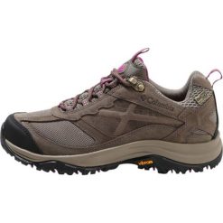 Columbia TERREBONNE OUTDRY Obuwie hikingowe pebble/intense violet. Brązowe buty sportowe damskie marki Columbia, z materiału, outdoorowe. W wyprzedaży za 408,85 zł.