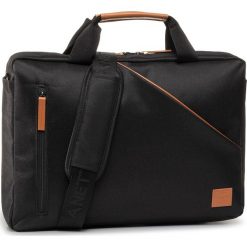 Torba na laptopa LANETTI - BMM-S-037-10-03 Black. Czarne torby męskie skórzane Lanetti, bez wzorów, z materiału. Za 99,99 zł.