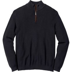 Golfy męskie: Sweter ze stójką Regular Fit bonprix czarny
