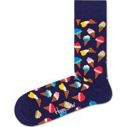 Happy Socks Ice Cream Skarpetki Niebieski Wielokolorowy. Niebieskie skarpetki męskie z elastanu. Za 38,95 zł.