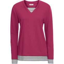 Bluzy damskie: Bluza 2 w 1, długi rękaw bonprix jeżynowo-czerwony