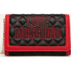 Love Moschino - Portfel. Czarne portfele damskie Love Moschino, w paski, ze skóry ekologicznej. W wyprzedaży za 399,90 zł.