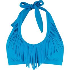 Biustonosz bikini "opaska" bonprix niebieski. Niebieskie bikini bonprix, z haftami. Za 59,99 zł.
