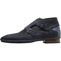 Floris van Bommel HAKKI Półbuty wsuwane dark blue lizard combi. Niebieskie półbuty męskie marki Floris van Bommel, bez wzorów, ze skóry, bez zapięcia. Za 929,00 zł.