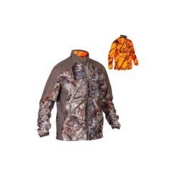 Kurtka myśliwska 900 camo fluo. Pomarańczowe kurtki męskie SOLOGNAC, m, bez wzorów, z poliesteru, bez kaptura. W wyprzedaży za 159,99 zł.