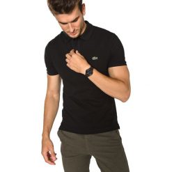 Lacoste Polo Koszulka Czarny. Czarne podkoszulki męskie Lacoste, m, bez wzorów, z bawełny, polo, bez rękawów. Za 423,95 zł.