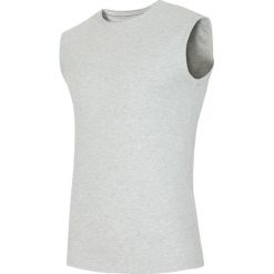 T-shirty męskie: Koszulka bez rękawów męska TSM001 – chłodny jasny szary