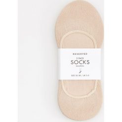 Skarpetki balerinki 5 pack - Kremowy. Białe kapcie damskie Reserved, bez wzorów. Za 29,99 zł.