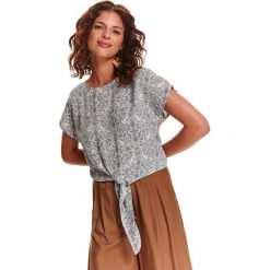Bluzka krótki rękaw o luźnym kroju, z rękawem kimono. Brązowe bluzki dziewczęce Top Secret, bez wzorów, bez kołnierzyka, z krótkim rękawem, krótkie, bez kaptura. Za 69,99 zł.