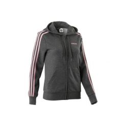 Bluza na zamek Gym & Pilates 3S 500 damskie. Szare bluzy damskie marki Adidas, s, bez wzorów, z bawełny, bez rękawów, z kapturem. Za 239,99 zł.
